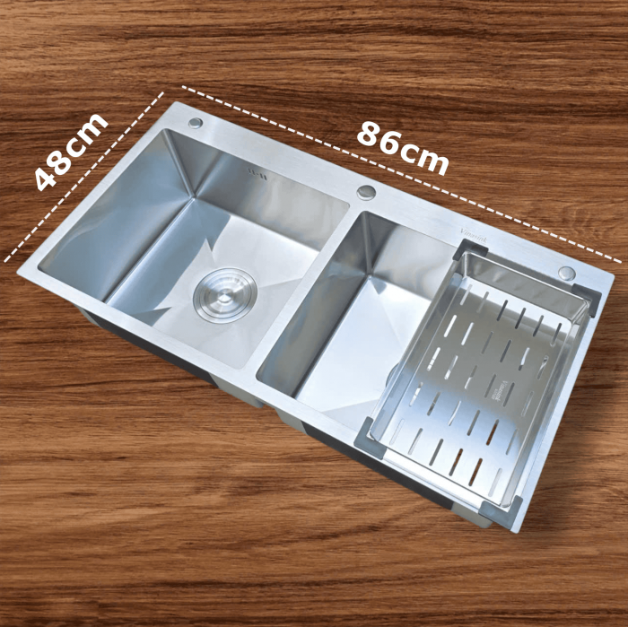 Chậu rửa bát 2 hố Vinasink 2H8648